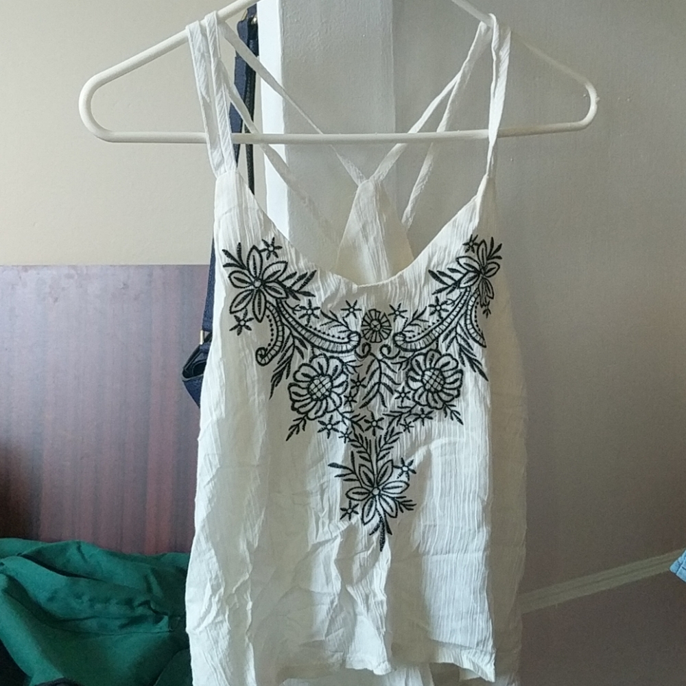 Embroidered tank top